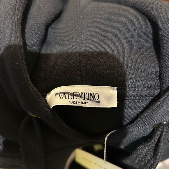 Men’s Valentino logo pullover hoodie size small fits like medium made in Italy - Picture 6 of 8